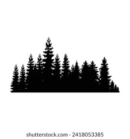 PINE TREE VECTOR FOREST TREE SILHOUETTE