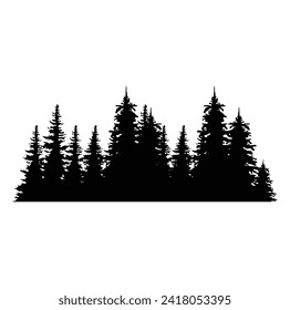 PINE TREE VECTOR FOREST TREE SILHOUETTE