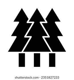 Pine Tree Vector Glyph Icon For Personal And Commercial Use.
