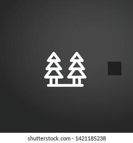 Pine Tree vector icon. Pine Tree concept stroke symbol design. Thin graphic elements vector illustration, outline pattern for your web site design, logo, UI. EPS 10.