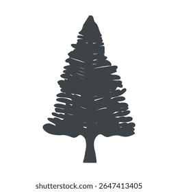 pine tree vector icon nature themed design, outdoor adventure, forest illustration, christmas and holiday projects
