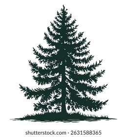 Pine tree vector illustration design element