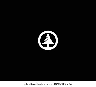 Iconos de ilustraciones vectoriales de árbol de pino