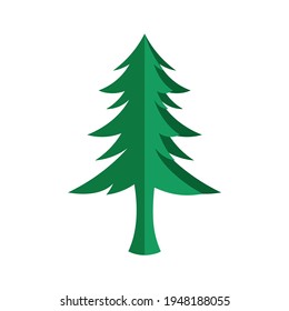 Pine Tree Vector Illustration Template