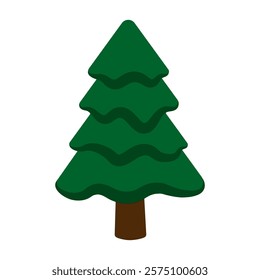 pine tree vector isolated on white