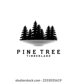 pine tree vector logo icon illustration design