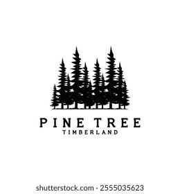 pine tree vector logo icon illustration design