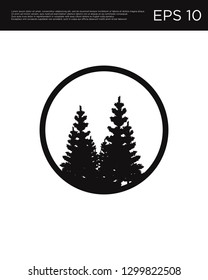 Pine Tree Vector Logo Template