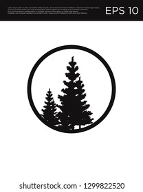 Pine Tree Vector Logo Template