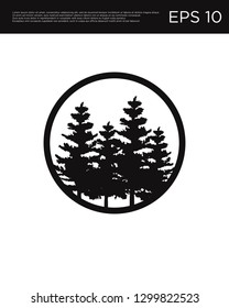 Pine Tree Vector Logo Template