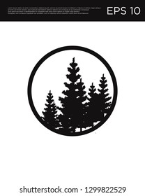 Pine Tree Vector Logo Template