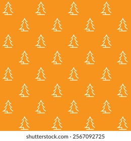 Pine Tree Vector Seamless Pattern