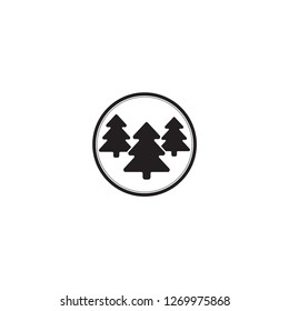 Pine tree vector sign