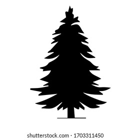 Pine tree vector sketch, version 3