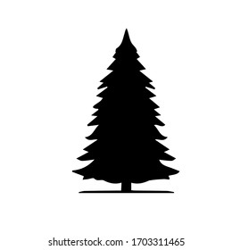 Pine tree vector sketch, version 1