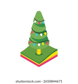 Pine Tree Vector style icon. Eps 10 file
