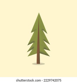 Pine tree vector.Tree rough style