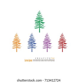 Pine tree vector.vector illustration.