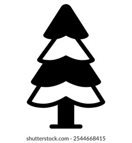 Pine Tree winter vector icon illustration