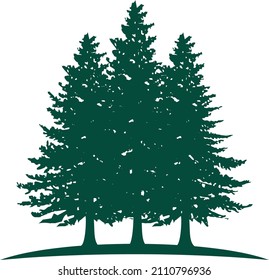 pine tree woods park vector logo