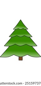 Kiefern sind schönes Grün, das normalerweise als Weihnachtsbäume verwendet wird