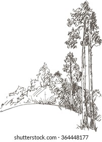 Forest Sketch Images Stock Photos Vectors Shutterstock