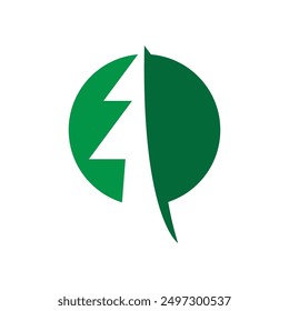 pine trees hidden among green circles logo vector