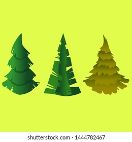 Pine trees illustrations design vector 