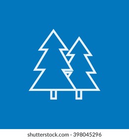 Pine trees line icon.