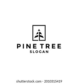 Pine Trees Logo Design Vector.