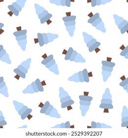 Pine trees pattern background. Snowy winter forest with snowy pine trees background. winter pattern theme background.