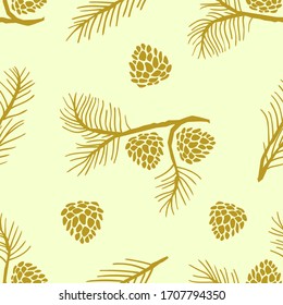 Pine Trees Pattern, Seamless Pattern, Vector Illustration EPS 10.
