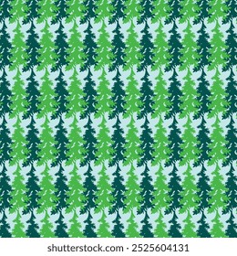 Pine Trees seamless vector pattern