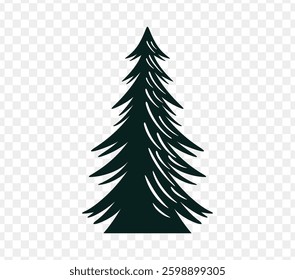 pine trees silhouette vector art design, illustration