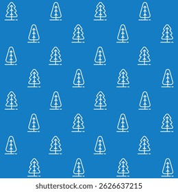 Pine Trees Vector Seamless Pattern