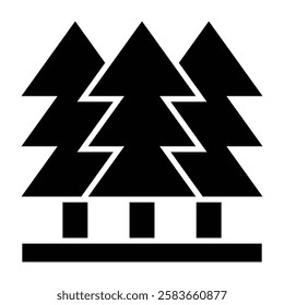 Pine Tress Vector Glyph Icon Vector Design