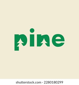 Kieferntypografie für Logo, Symbol