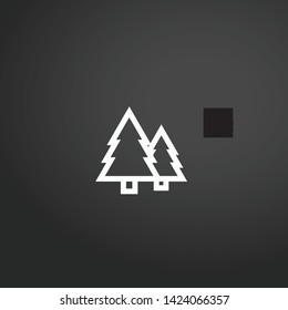 Pine vector icon. Pine concept stroke symbol design. Thin graphic elements vector illustration, outline pattern for your web site design, logo, UI. EPS 10.