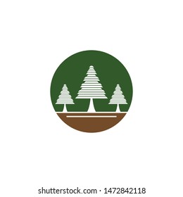 Pine vector icon illustration design