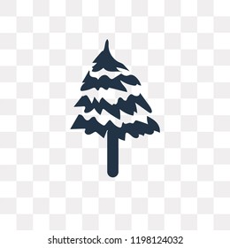 Pine vector icon isolated on transparent background, Pine transparency concept can be used web and mobile