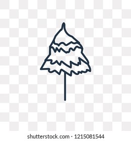 Pine vector outline icon isolated on transparent background, high quality linear Pine transparency concept can be used web and mobile