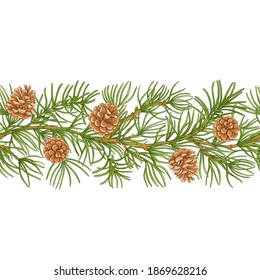 pine vector pattern on white background