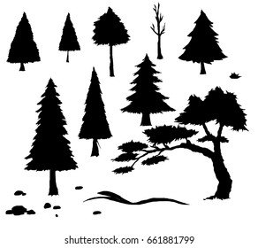 Pine vector set