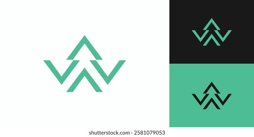 The pine W logo design is unique and elegant