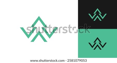 The pine W logo design is unique and elegant