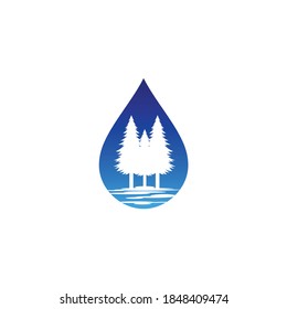 logotipo del vector de la gota de agua