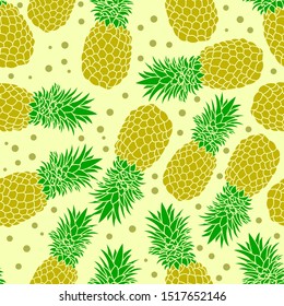 pineaple vector seamless pattern. suitable for fabric, textiles, decoration, wrapping paper.