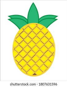 pineaplle vector illustration.pineaplle flat icon 