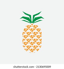 logotipo del icono de la fruta abstracta de piña 