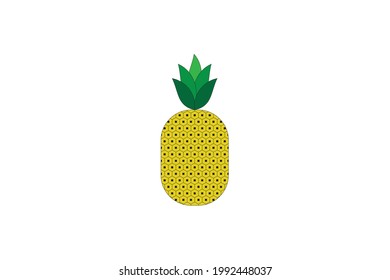 logotipo abstracto de piña, muy adecuado para íconos de frutales, iconos de concursos de frutas, empresas y otros